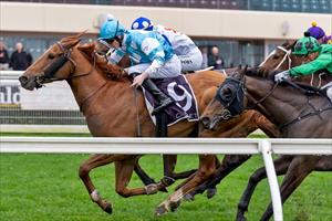 Big Apple winning at Caulfield, with Jye McNeil July 2022